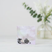 黒伝統的文字 スクエア名刺 (スタンド正面)