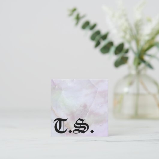 黒伝統的文字 スクエア名刺 (スタンド正面)