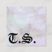 黒伝統的文字 スクエア名刺 (正面)