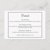 黒伝統的白の結婚詳細 エンクロージャーカード (正面)