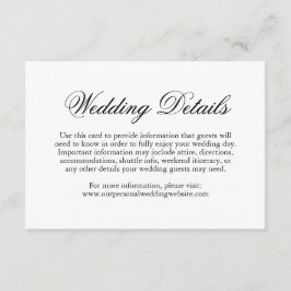 黒伝統的白エレガフォーマルントウェディング エンクロージャーカード