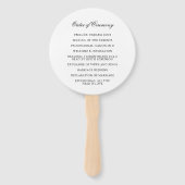 黒伝統的白エレガフォーマルントウェディング ハンドファン (裏面)