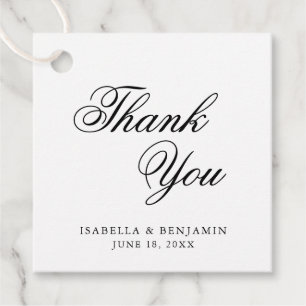 黒伝統的白エレガフォーマルントウェディング フェイバータグ