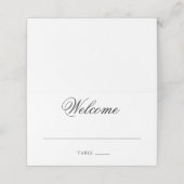 黒伝統的白エレガフォーマルントウェディング プレイスカード (外部開封)