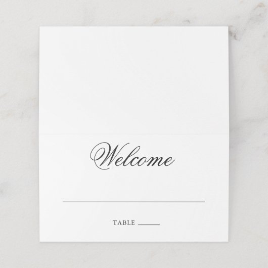 黒伝統的白エレガフォーマルントウェディング プレイスカード (外部開封)