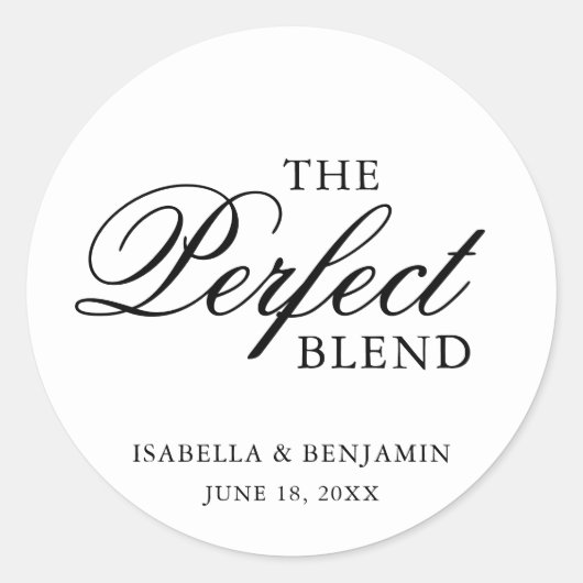 黒伝統的白エレガフォーマルントウェディング ラウンドシール (正面)