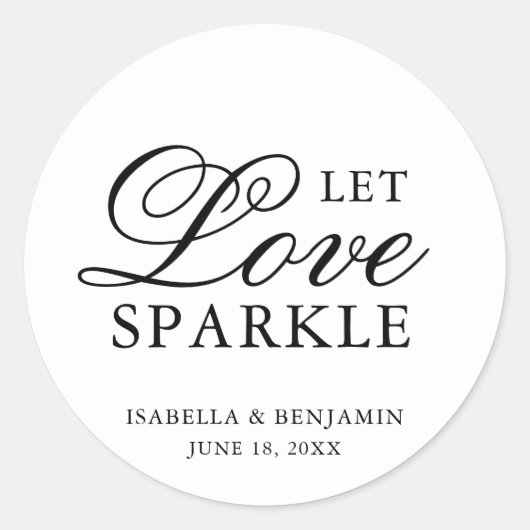 黒伝統的白エレガフォーマルントウェディング ラウンドシール (正面)