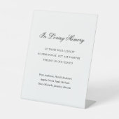 黒伝統的白エレガフォーマルントウェディング 台座サイン (正面)