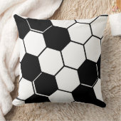 黒伝統的白ハニカム クッション (ブランケット)