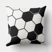 黒伝統的白ハニカム クッション (裏面)