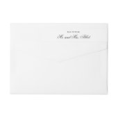 黒伝統的白結婚差出人住所 ラップアラウンドラベル (裏面)