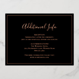 黒伝統的箔結婚エンクロージャカード 箔招待状ポストカード