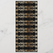 黒伝統的金ゴールドリースモノグラ結婚ム メニュー (裏面)