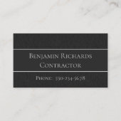 黒伝統的、グレー、および白の名刺 名刺 (正面)