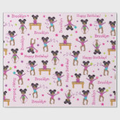 黒体操誕生日ラッピング紙 ラッピングペーパー (フラット)