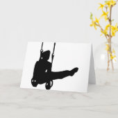 黒体操選手アイコン カード (黄色い花)