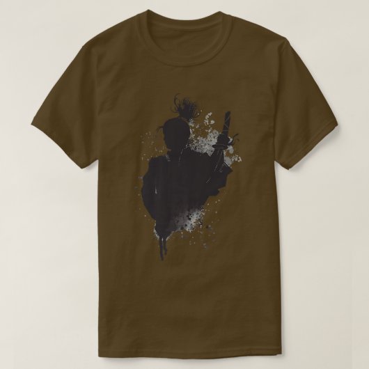 黒侍日本の戦士  Tシャツ (デザイン正面)