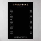 黒価モダン値一覧ポスター ポスター (正面)