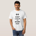 黒保い落ち着きやる気を起こさせるとTシャツ Tシャツ<br><div class="desc">白黒モチベーションのシャツはタイポグラフィを特徴モダンとする。働くのが大好きな人に最適な贈り物。静保かに働け!その他の色も利用可能。</div>
