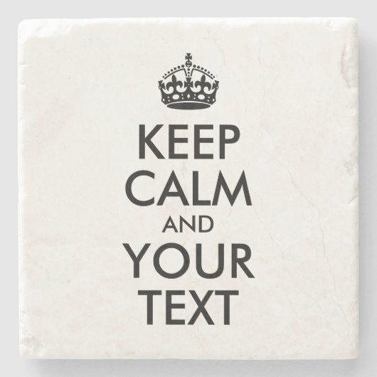 黒保いCalmとYour Text ストーンコースター (正面)