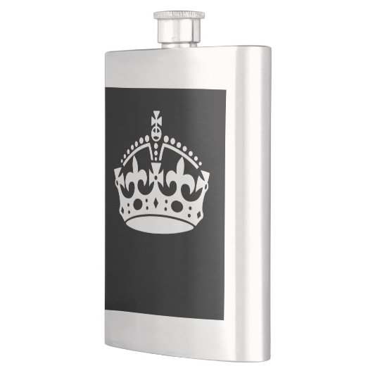 黒保のCALM CROWN記号 フラスク (左)