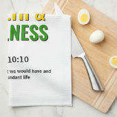 黒保健クリスチャンモノグラム キッチンタオル (四つ折り)