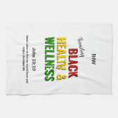 黒保健クリスチャンモノグラム キッチンタオル (横)