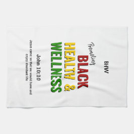 黒保健クリスチャンモノグラム キッチンタオル