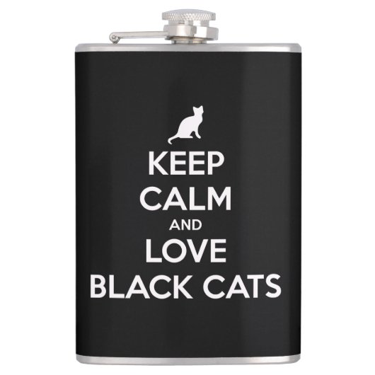 黒保猫を愛する フラスク (正面)