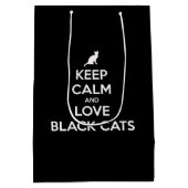 黒保猫を愛する ミディアムペーパーバッグ (裏面)