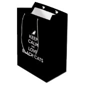 黒保猫を愛する ミディアムペーパーバッグ (裏面アングル)