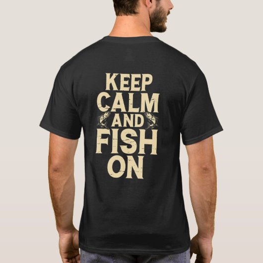黒保Tシャおもしろいツで落ち着いて魚 Tシャツ (裏面)