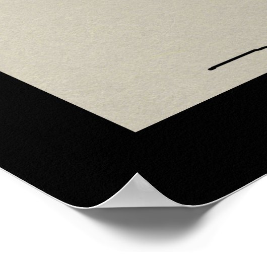 黒信じでライブ縁どスクエア ポスター (角)