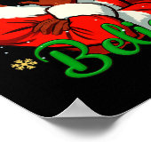 黒信じサンタクロースChristmas African Americ ポスター (角)