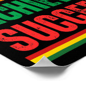 黒信じ史の成功を収め誇りを持ったる ポスター (角)