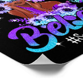 黒信じ女ひまわり髪の自殺アウェレ ポスター (角)