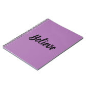 黒信じ紫タイポグラフィ ノートブック (左側)