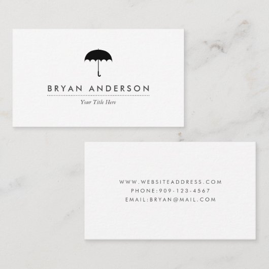 黒傘名刺 名刺 (正面/裏面)