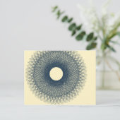 黒光りを放つ月 - アブストラクトアート ポストカード (スタンド正面)