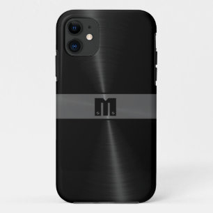 黒光沢ステンレス鋼メタル7 iPhone 11 ケース