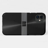 黒光沢ステンレス鋼メタル7 Case-Mate iPhoneケース (裏面(横))