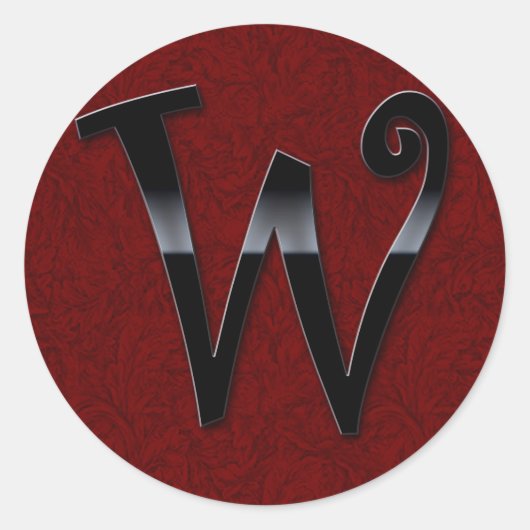 黒光沢モノグラム – W ラウンドシール (正面)