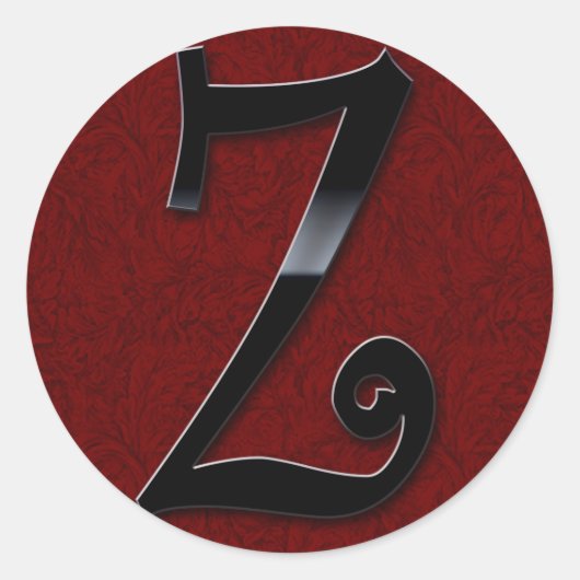 黒光沢モノグラム – Z ラウンドシール (正面)