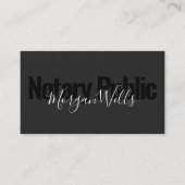 黒公証署名代理業者名刺 名刺 (正面)