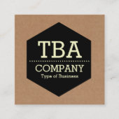 黒六角 – 厚紙 スクエア名刺