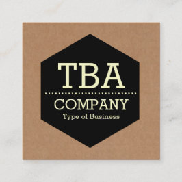 黒六角 – 厚紙 スクエア名刺