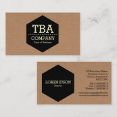 黒六角 – 厚紙 名刺 (正面/裏面)