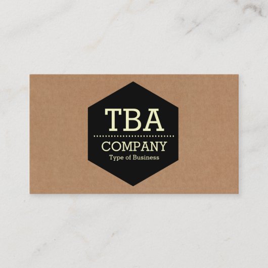 黒六角 – 厚紙 名刺 (正面)