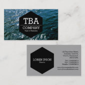 黒六角 – 太陽オン水 名刺 (正面/裏面)