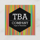 黒六角 – 抽象芸術120716(010) スクエア名刺 (正面)